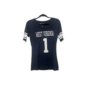 West Virginia Mountaineers Womens Medium BluePullover V Neck NFL Football Sports
